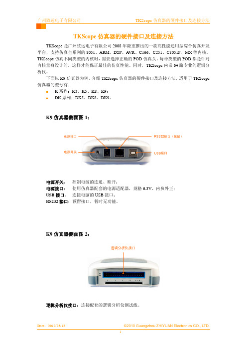 【设备指南】TKScope仿真器的硬件接口及连接方法