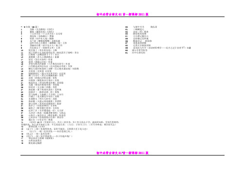 初中必背古诗文61首--新课标2011版[1]