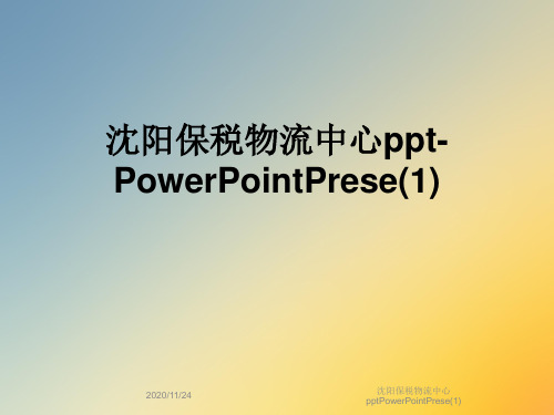 沈阳保税物流中心pptPowerPointPrese(1)