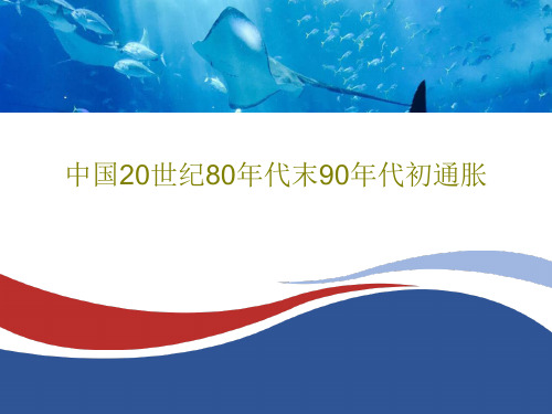 中国20世纪80年代末90年代初通胀28页PPT