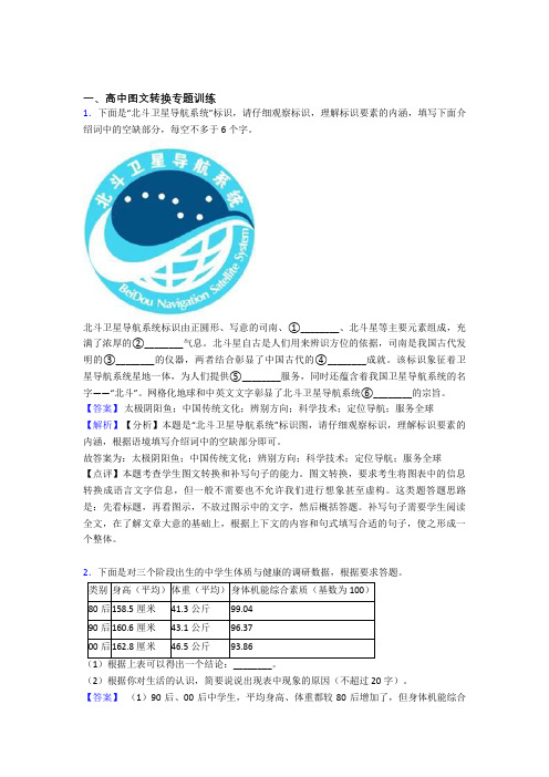 全国高考语文图文转换的综合高考真题分类汇总含答案