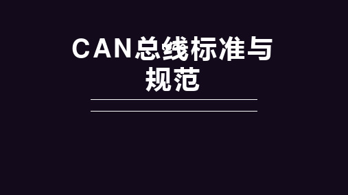 传感网应用开发：CAN总线标准与规范