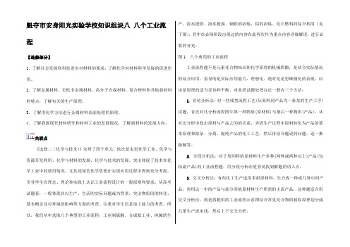 高考化学创复习(适合二轮三轮复习)知识组块八 八个工业流程试题