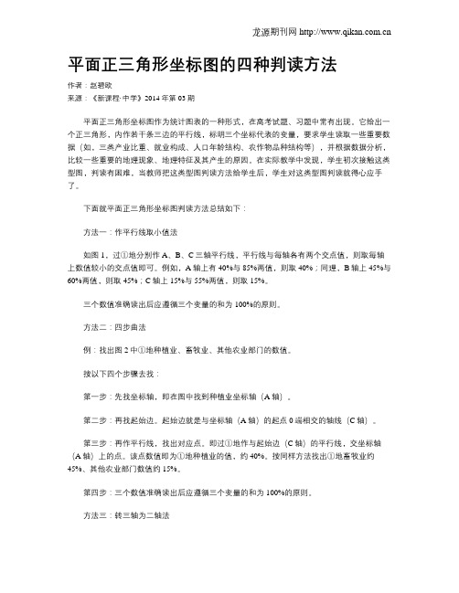 平面正三角形坐标图的四种判读方法