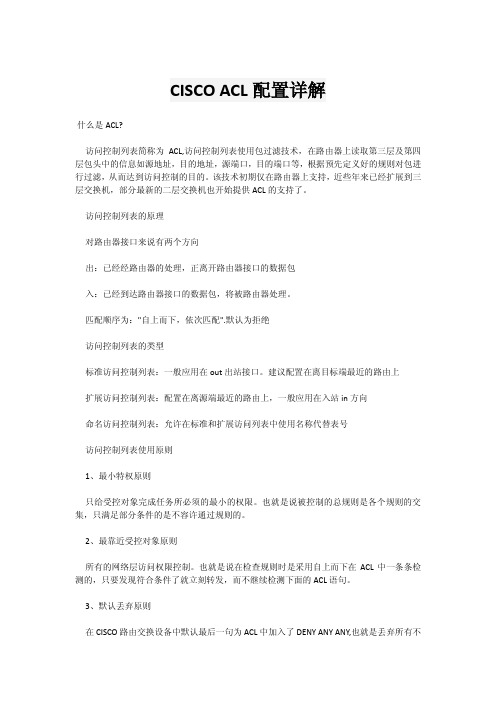 CISCO ACL配置详解