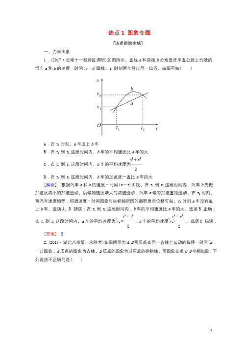 2018届高考物理二轮复习热点1图象专题学案20180419372