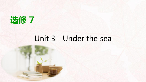 高考英语大一轮复习Unit3Underthesea课件新人教版选修7