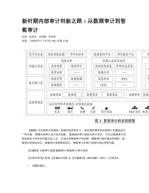 新时期内部审计创新之路：从数据审计到智能审计