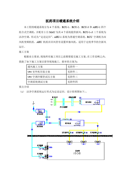 医药项目暖通系统介绍