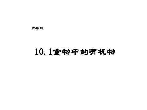 2018鲁教版(五四)化学九年级11.1《食物中的有机物》ppt课件1