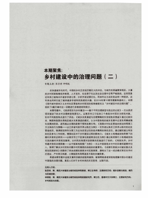 政府项目与乡村善治——基于不同治理类型与效应的比较