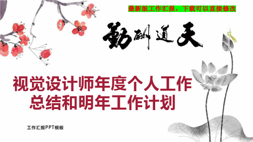 视觉设计师年度个人工作总结和明年工作计划PPT模板下载