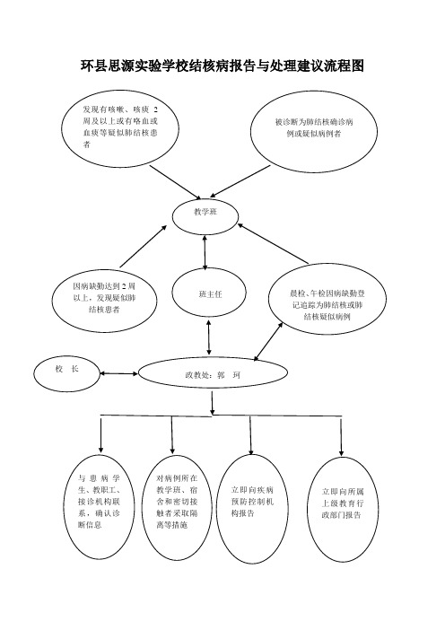 环县思源实验学校结核病报告与处理建议流程图