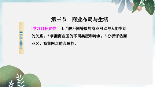 高中地理第四章城乡建设与生活环境4.3商业布局与生活课件中图版选修4