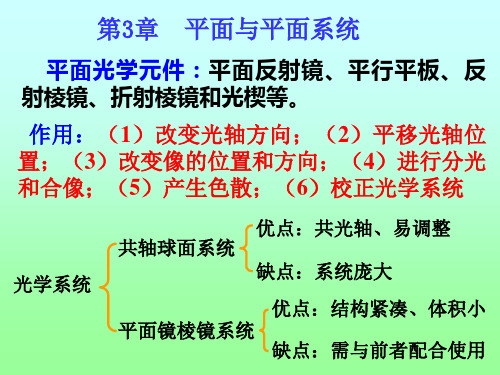 工程光学第三章平面与平面系统