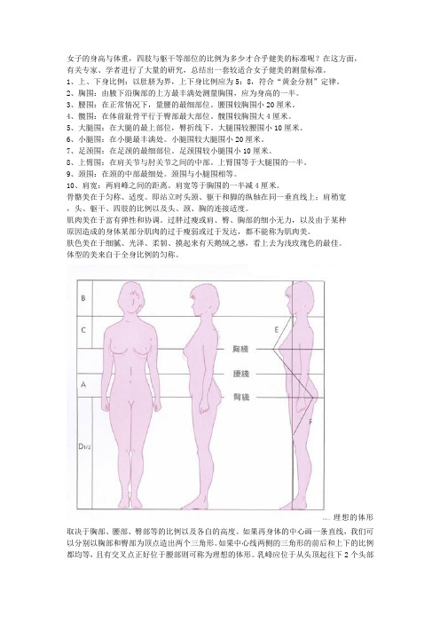 女性标准身材比例对照表.doc