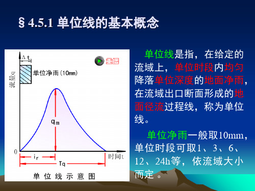 §4.5 单位线法推求流域出口洪水过程 工程水文学课件共26页文档