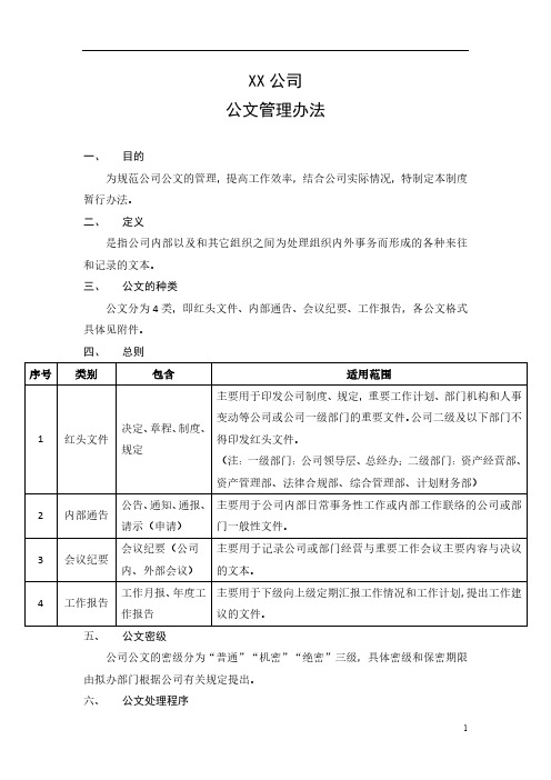 pdf-行政管理-公文管理办法(含公文模板)