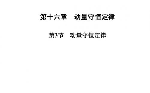 16.3动量守恒定律 课件(人教版选修3-5)