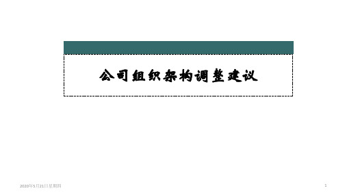 公司组织架构调整建议ppt课件