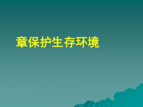 保护生存环境(PPT 66张)