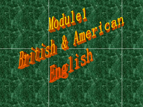 高中英语必修5Module 1 British and American English Reading课件