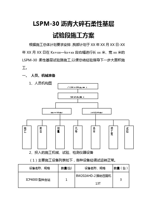 LSPM-30沥青大碎石柔性基层施工方案