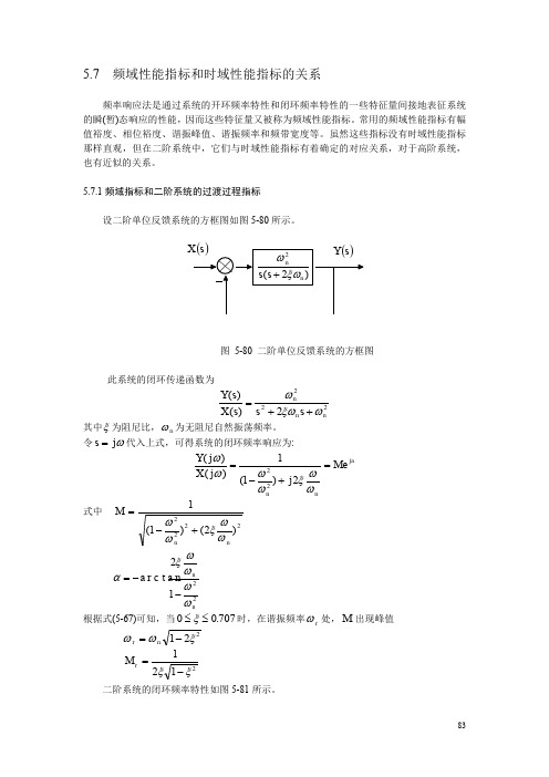 频域性能指标和时域性能指标的关系