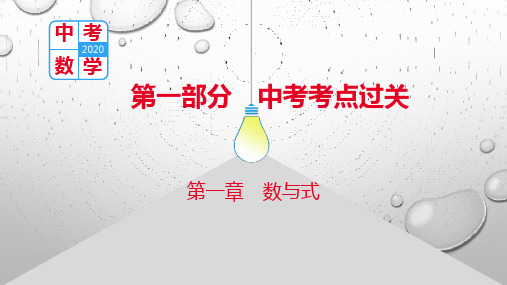 【数学】中考考点过关-第1章：数与式