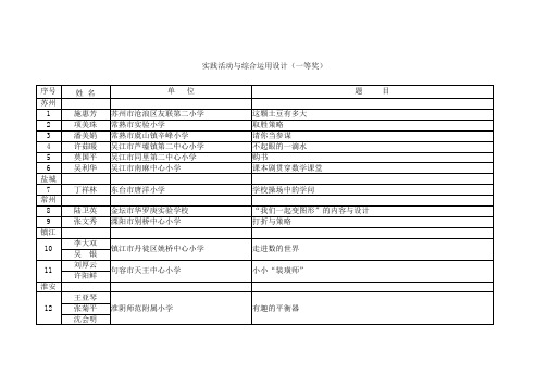 实践活动与综合运用设计(一等奖)