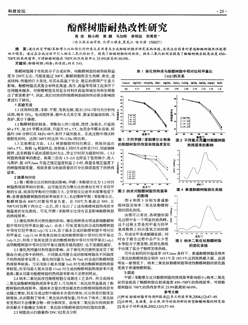 酚醛树脂耐热改性研究