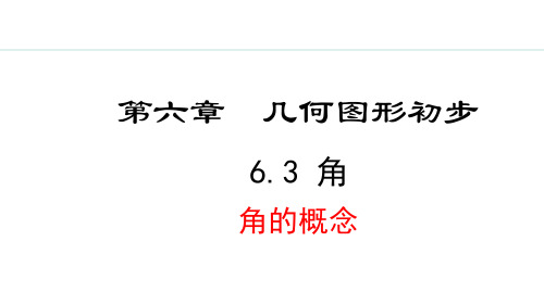 6.3.1角的概念课件人教版七年级数学上册