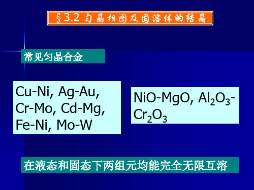 匀晶相图及固溶体的结晶