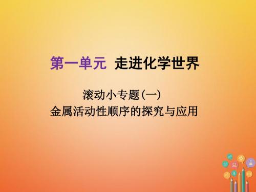 河北省2018年中考化学总复习 第1部分 考点梳理 第1单元 走进化学世界 滚动小专题(一)金属活动性顺序的探