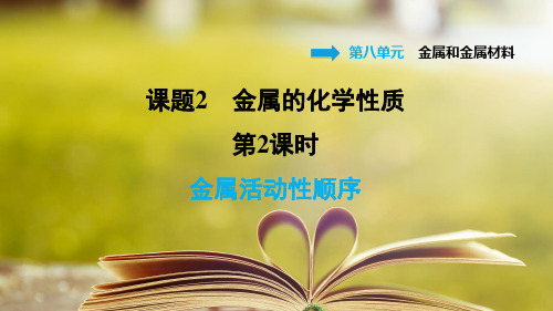 人教版化学九年级下册第八单元《金属和金属材料》8.2.2 金属活动性顺序