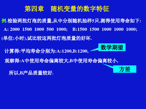 北方工业大学 概率论与数理统计电子课件：第四章随机变量的数字特征