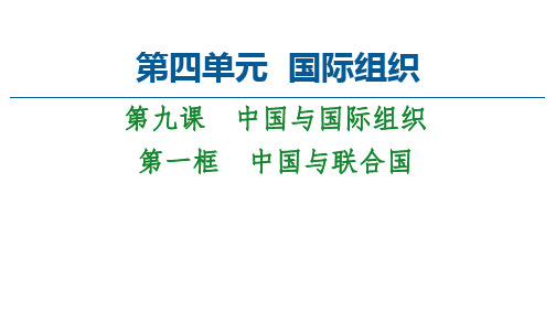 高中政治统编版《当代国际政治与经济》优秀课件PPT1