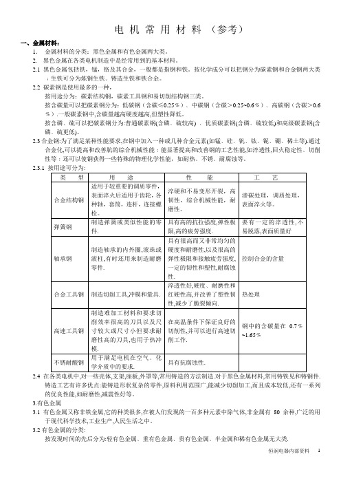 电机材料