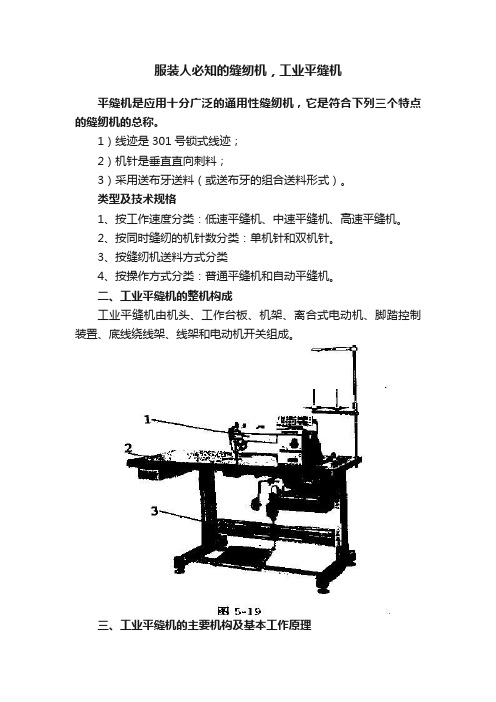 服装人必知的缝纫机，工业平缝机