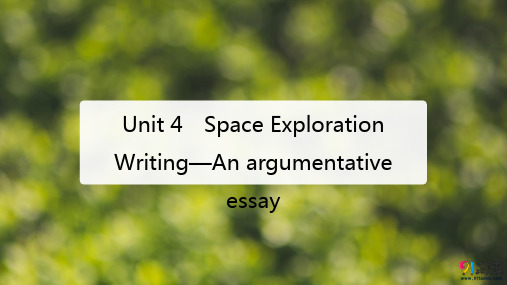 原创1：Writing—An argumentative essay