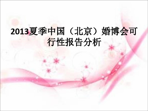 北京婚博会项目可行性分析报告