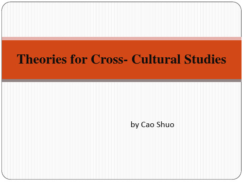 Theories for cultural studies(1)