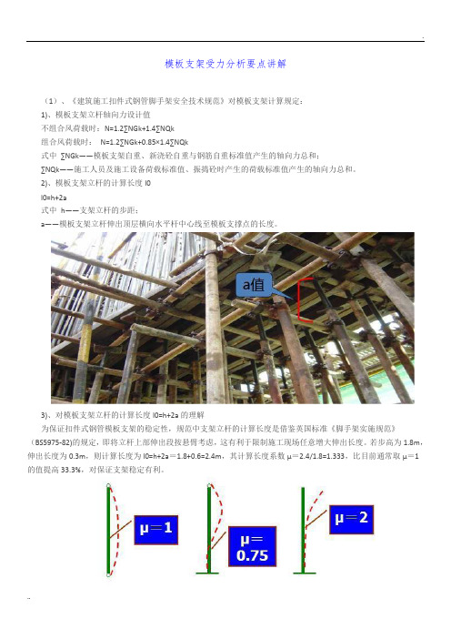 模板支架受力分析要点讲解