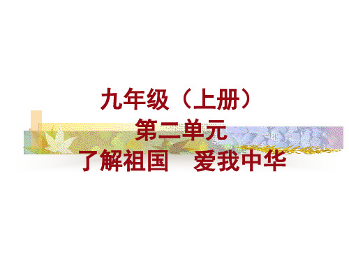 九上政治第二单元