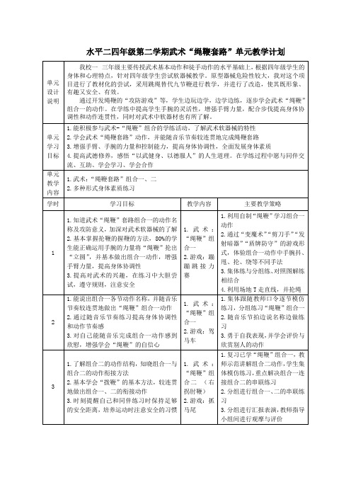 绳鞭套路 教案