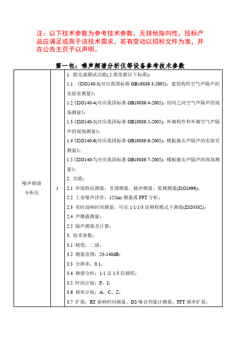 噪声频谱分析仪等设备