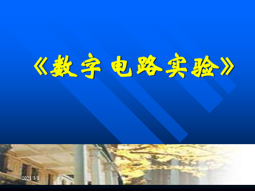 《数字电路实验》PPT课件