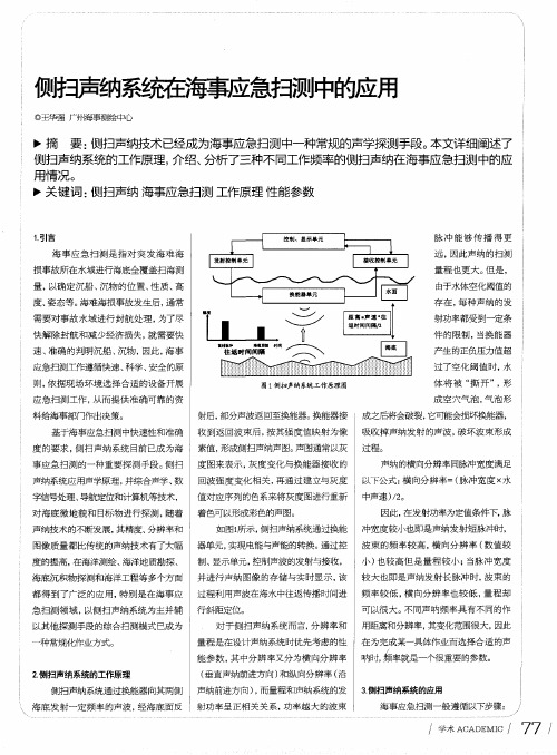 侧扫声纳系统在海事应急扫测中的应用