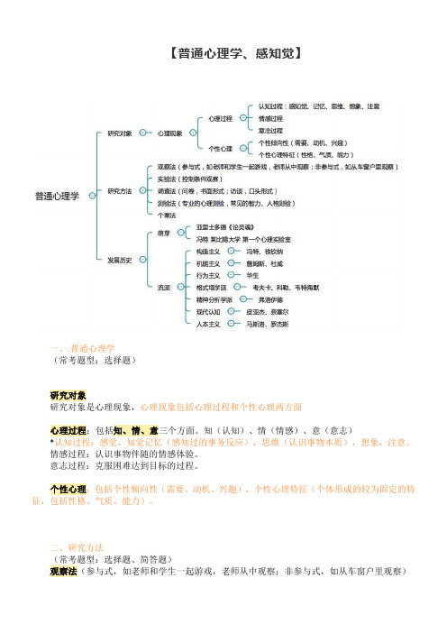 【普通心理学、感知觉】