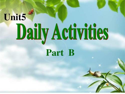 闽教版英语四年级上册Unit 5《Daily Activities》(Part B)ppt课件1